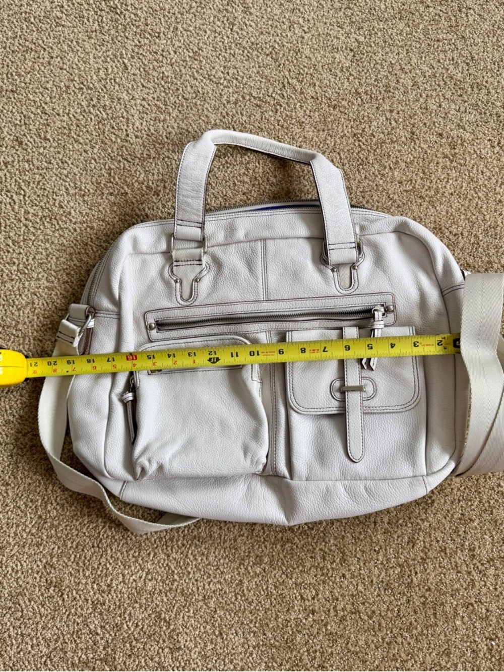 Danier White Leather multi functional bag